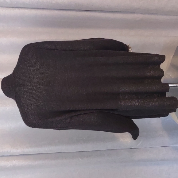 Eileen Fisher organic linen gray Slate open cardigan hand pocket sweater knit L - Picture 6 of 8